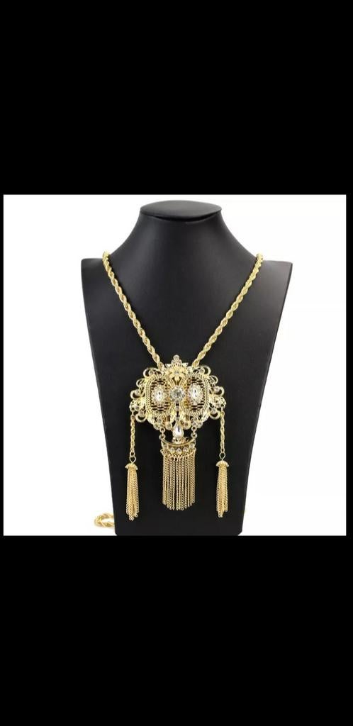 Nieuwe Marokkaanse rugketting voor jurk, Ophalen, Overige materialen, Nieuw, Goud