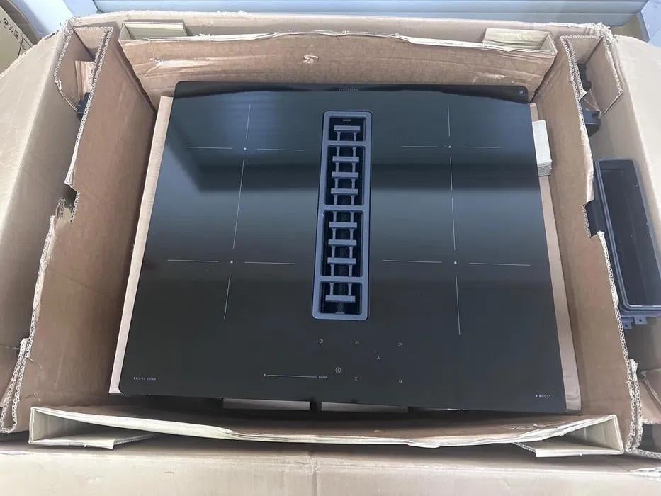 FÖRDELAKTIG inductiekookplaat afzuigkap 60cm zwart, Nieuw, Energieklasse A of zuiniger, Inbouw, Inductie