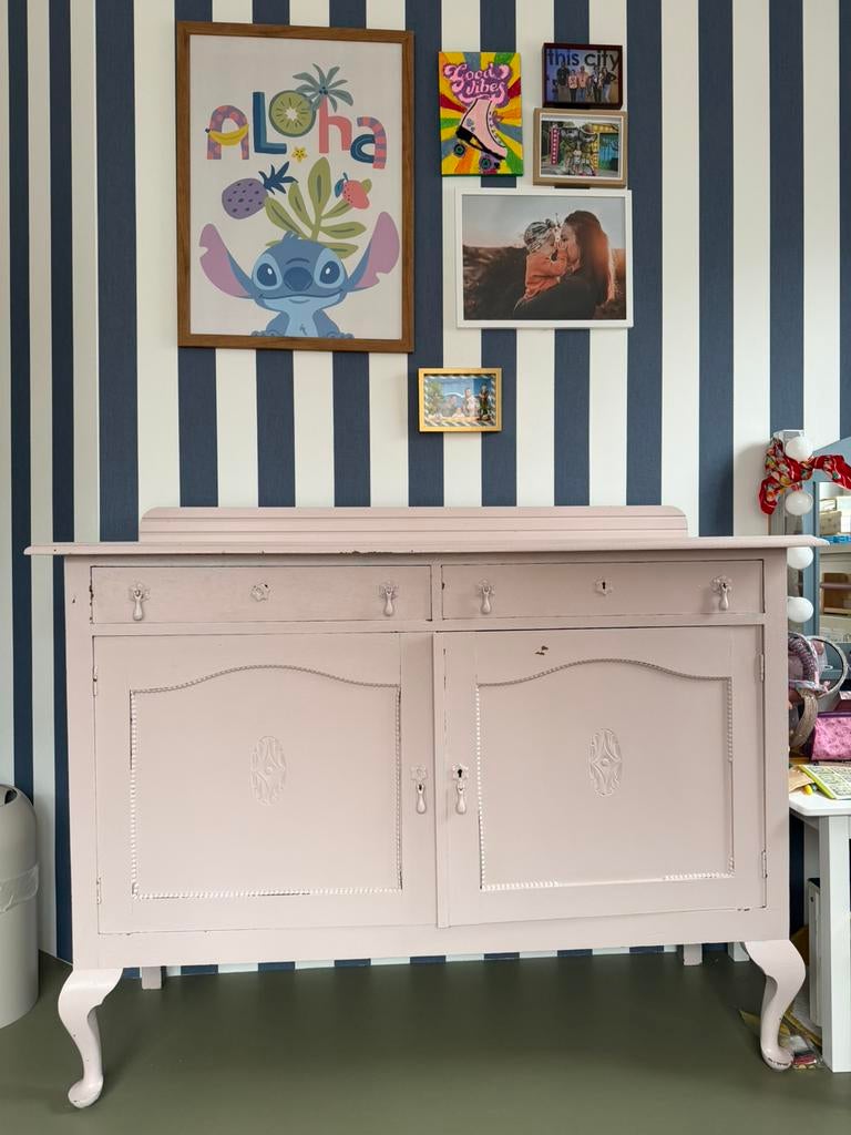 Vintage hoge commode, Ophalen, 50 tot 70 cm, 90 tot 105 cm, 100 cm of meer