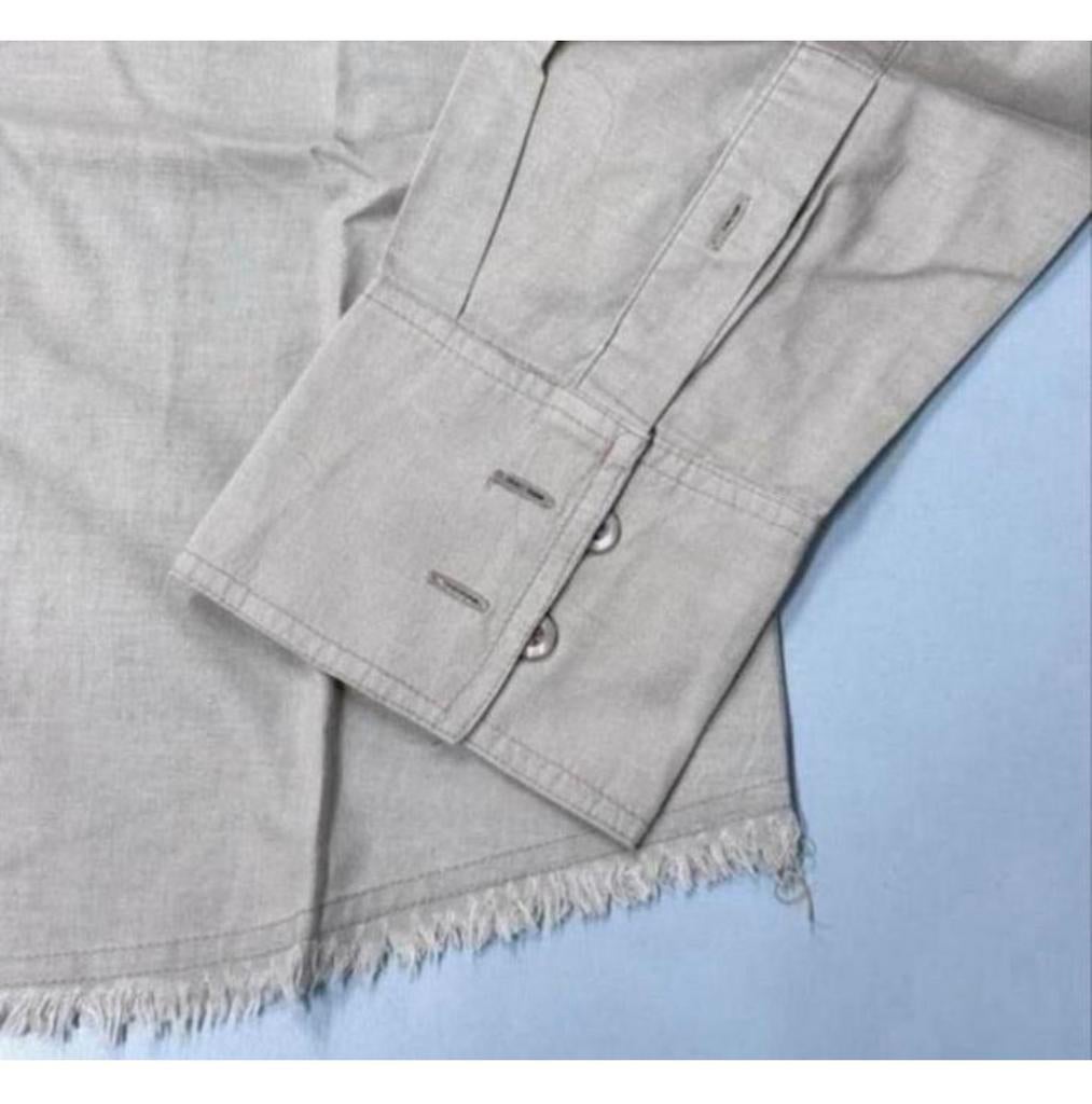 Richmond Overhemd blouse L western cowboy vintage beige, Beige, Ophalen of Verzenden, Zo goed als nieuw, H