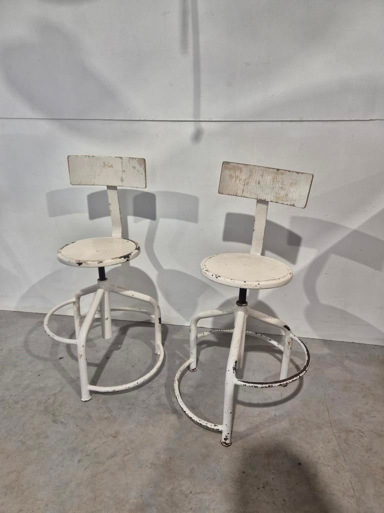 Vintage industriele laboratorium stoelen, Ophalen