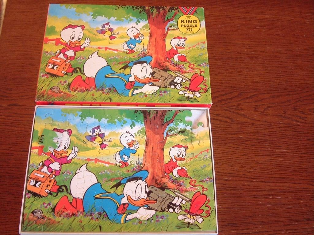 complete puzzel donald duck 70 stukjes, Ophalen of Verzenden, Meer dan 50 stukjes, Gebruikt, 6 jaar of ouder