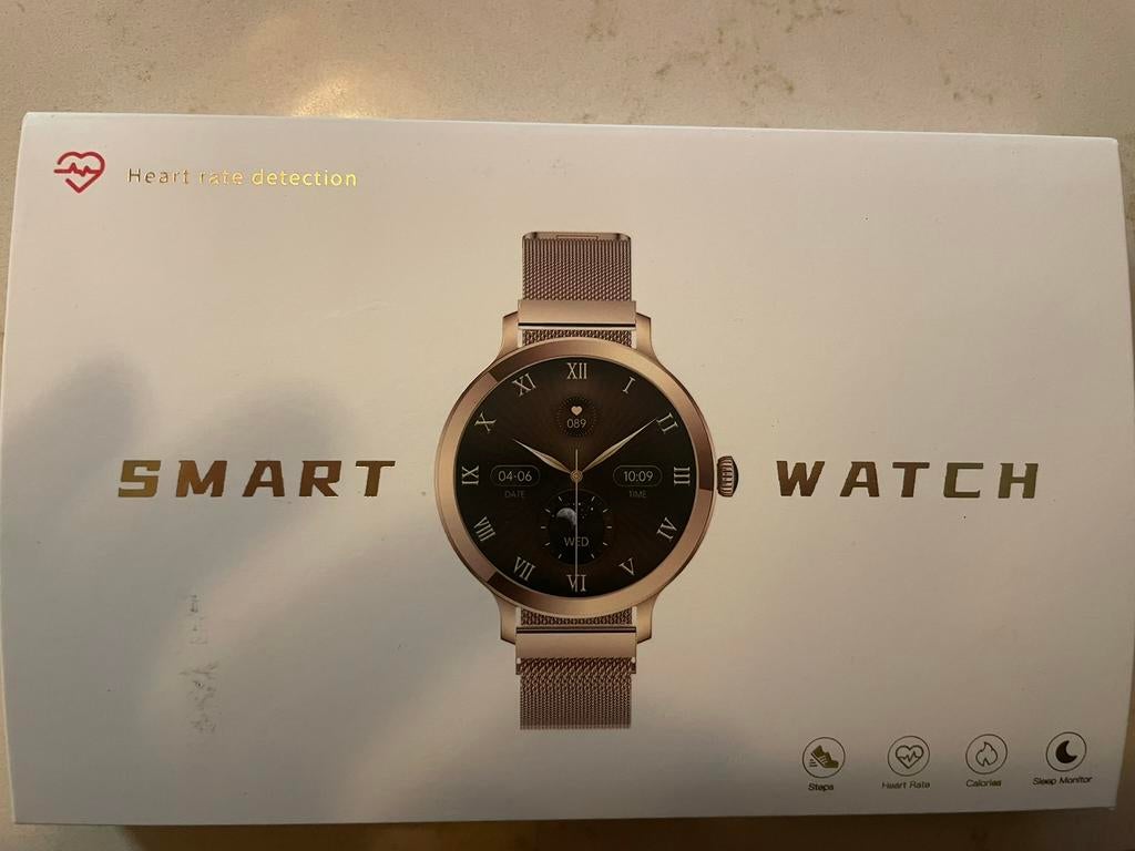 Dames smartwatch goud 36mm, Ophalen of Verzenden, Zo goed als nieuw, Roze, Android