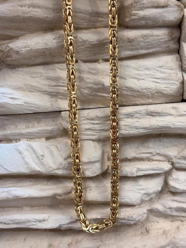 gouden Koningsketting 14kt Massief, Www.bredajuwelier.nl, Nieuw, Ophalen of Verzenden, Www.bredajuwelier.nl