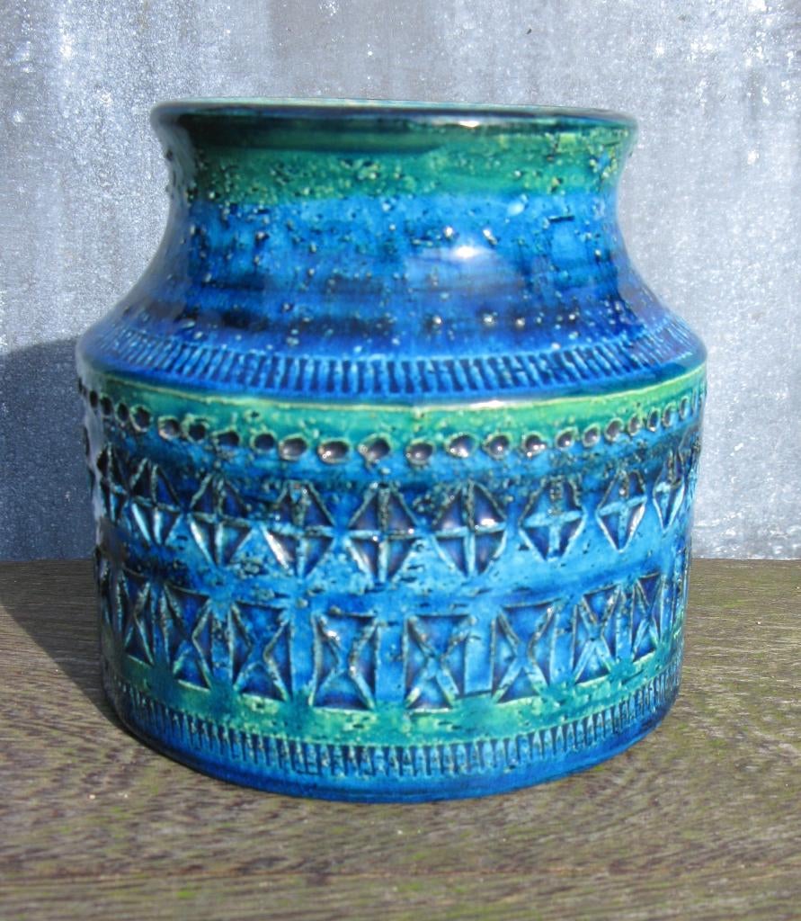 VAAS BITOSSI BLUE RIMINI ALDO LONDI, Antiek en Kunst, Antiek | Keramiek en Aardewerk, Ophalen of Verzenden