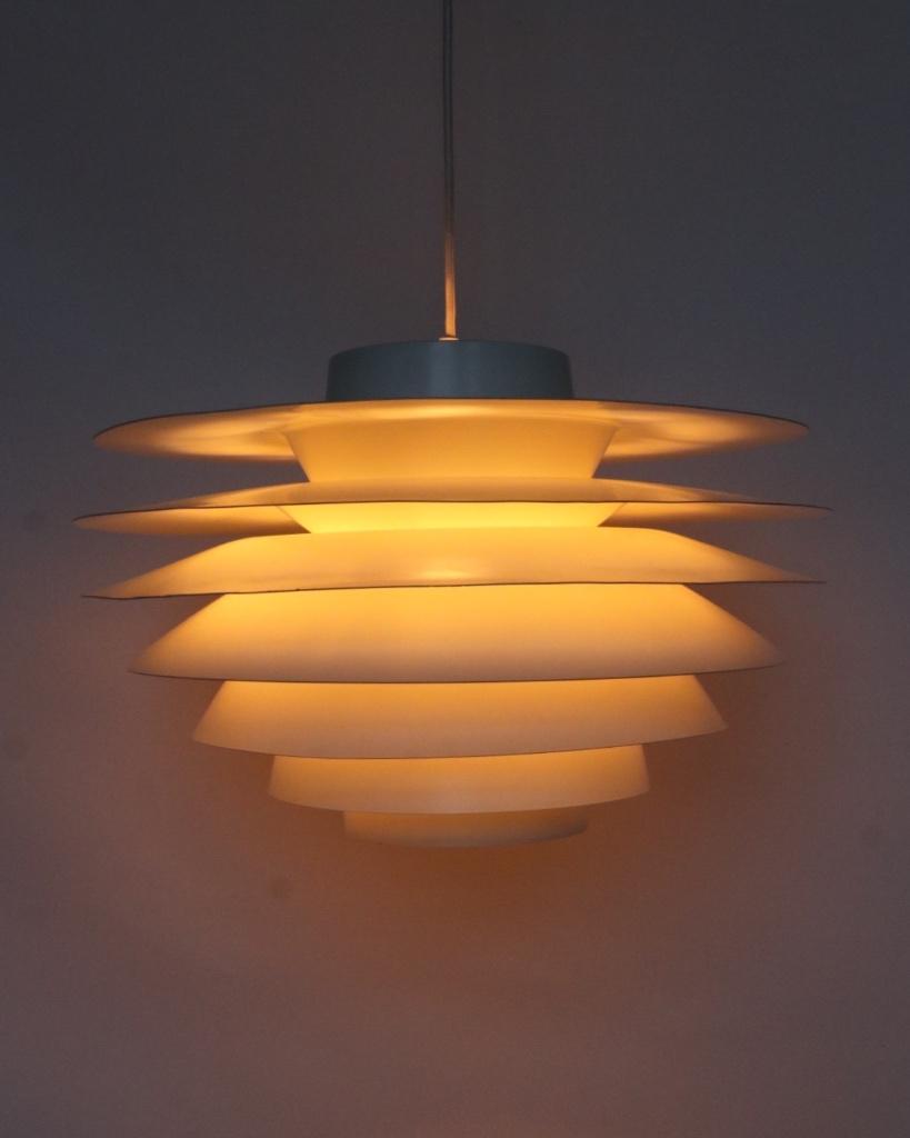 Vintage Verona 480 hanglamp wit Deens design schalenlamp, Huis en Inrichting, Lampen | Hanglampen, Vintage retro midcentury deens design