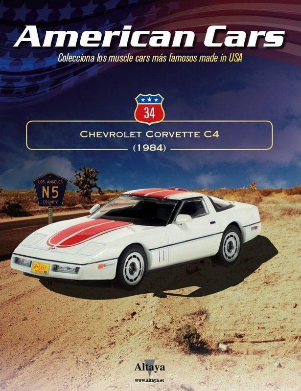 CHEVROLET CORVETTE C4 1984 schaal 1/43 American cars # 34, Hobby en Vrije tijd, Modelauto's | 1:43, Verzenden, Nieuw, Auto, Overige merken
