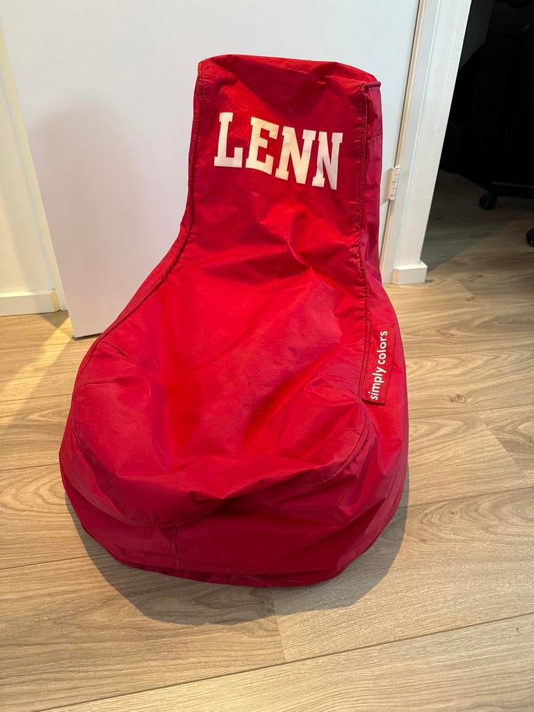 Rode zitzak van Simply Colors - Lenn, Ophalen of Verzenden, Zo goed als nieuw, Rood, Zitzak