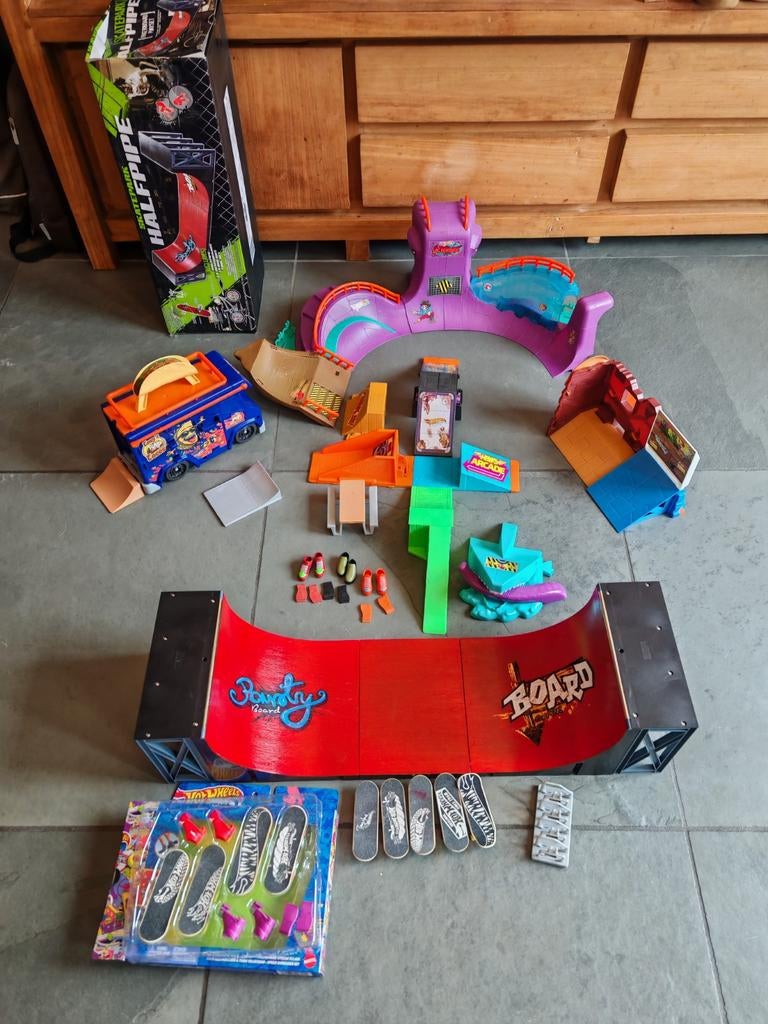 Mini skateboard Hot wheels Tech Deck Speelgoed Set, Ophalen of Verzenden, Gebruikt