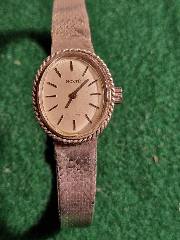 Monte, zilveren dameshorloge., Ophalen of Verzenden, Zilver