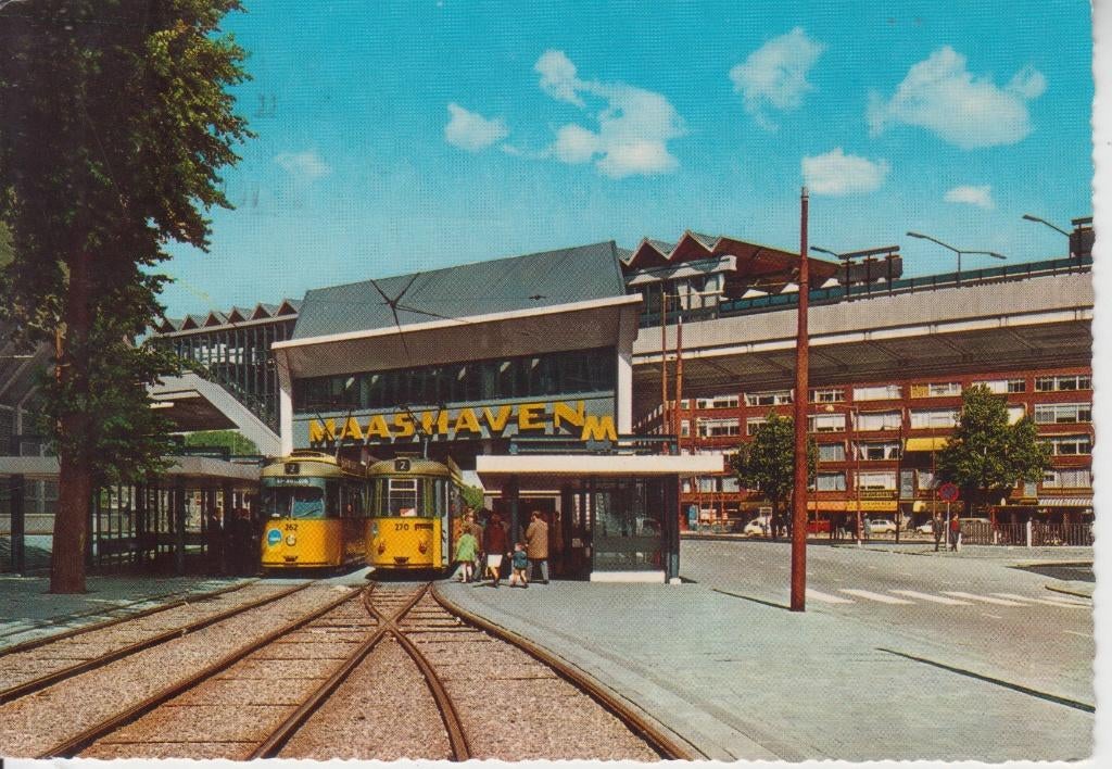 Rotterdam Metrostation Maashaven / Feijenoord stempel, Verzenden, 1960 tot 1980, Gelopen, Zuid-Holland