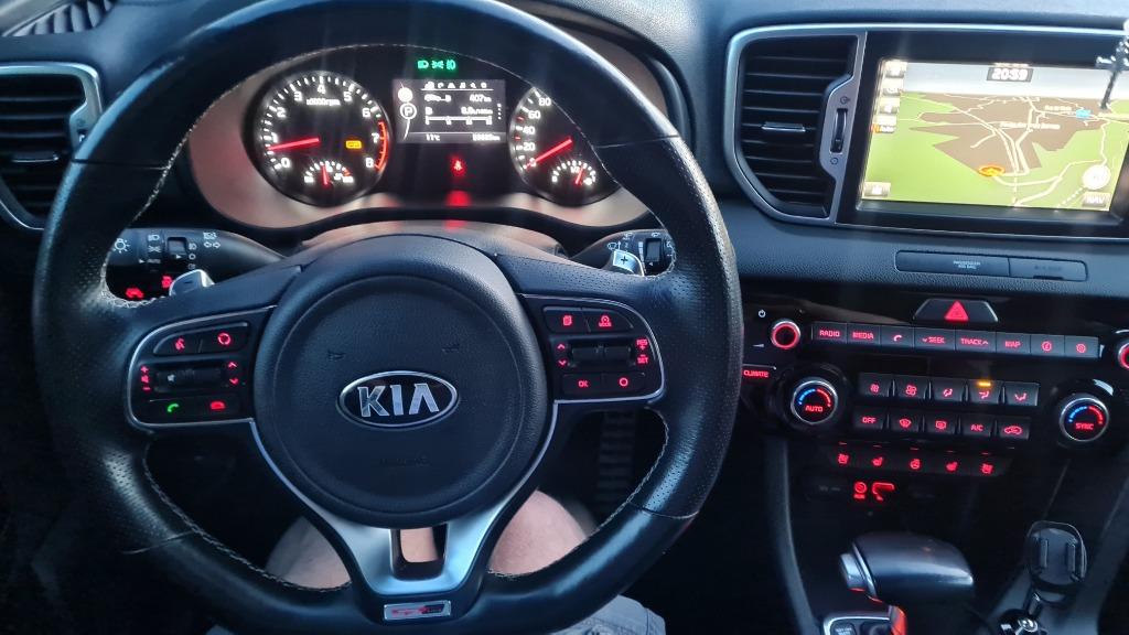 Kia Sportage 1.6 T-gdi 4WD AUT 2018 Wit GT Line vol standkac, Auto's, USB, 4 cilinders, Wit, Leder