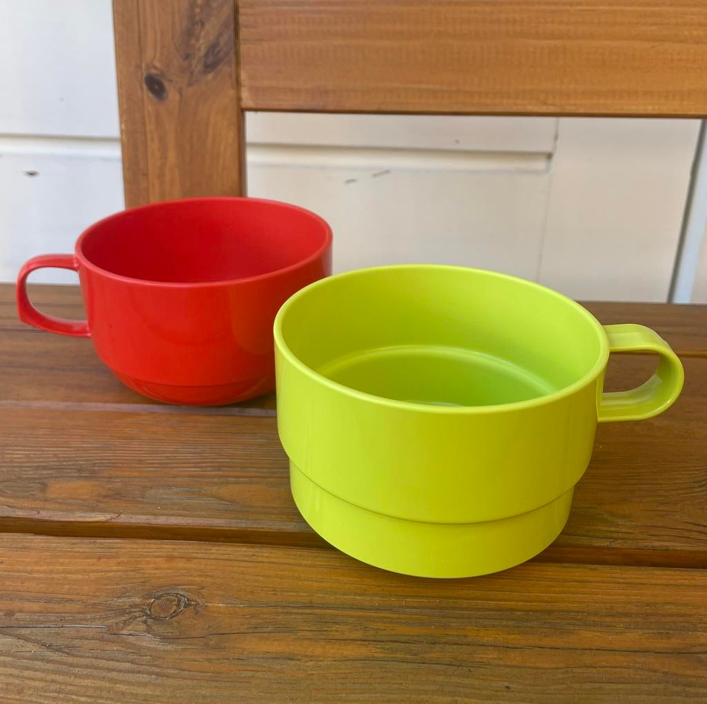 Mepal rosti servies soepkommen groen - rood, Ophalen of Verzenden