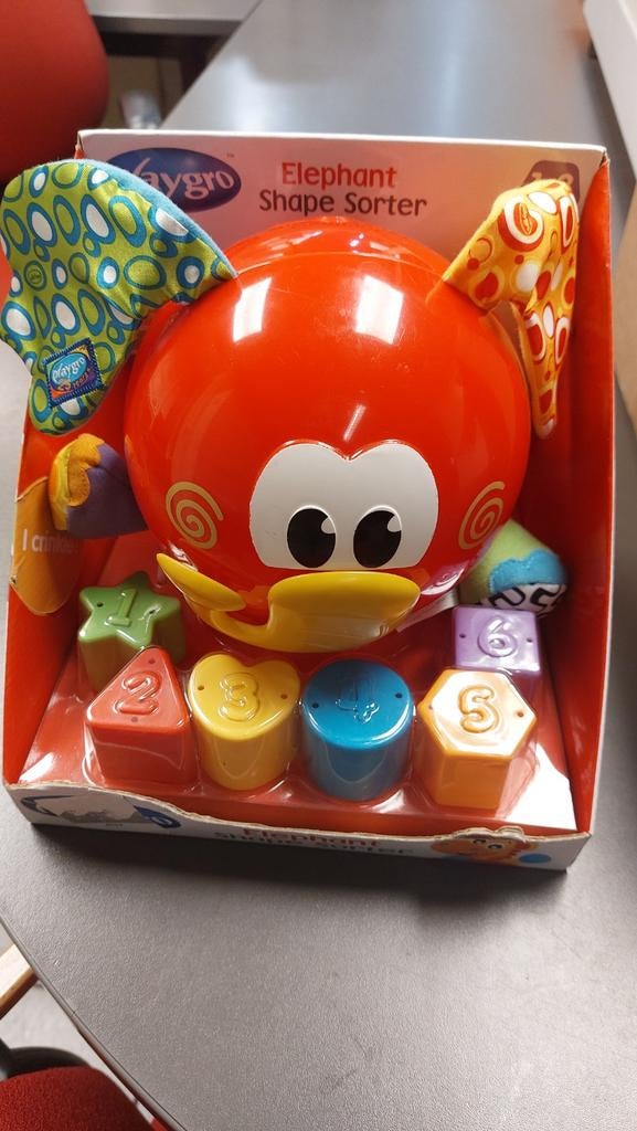 Playgro Olifant Vormensorteerder - Nieuwstaat, Kinderen en Baby's, Speelgoed | Babyspeelgoed, Ophalen of Verzenden, Zo goed als nieuw