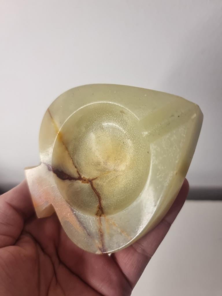 Vintage 60's onix steen schop asbak, Ophalen of Verzenden, Zo goed als nieuw, Asbak