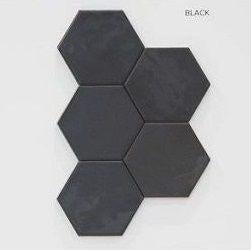 Equipe, Kromatika BLACK, 26467, 11,6x10,1 cm, hexagon tegels, Ophalen, Keramiek, Nieuw, Minder dan 20 cm
