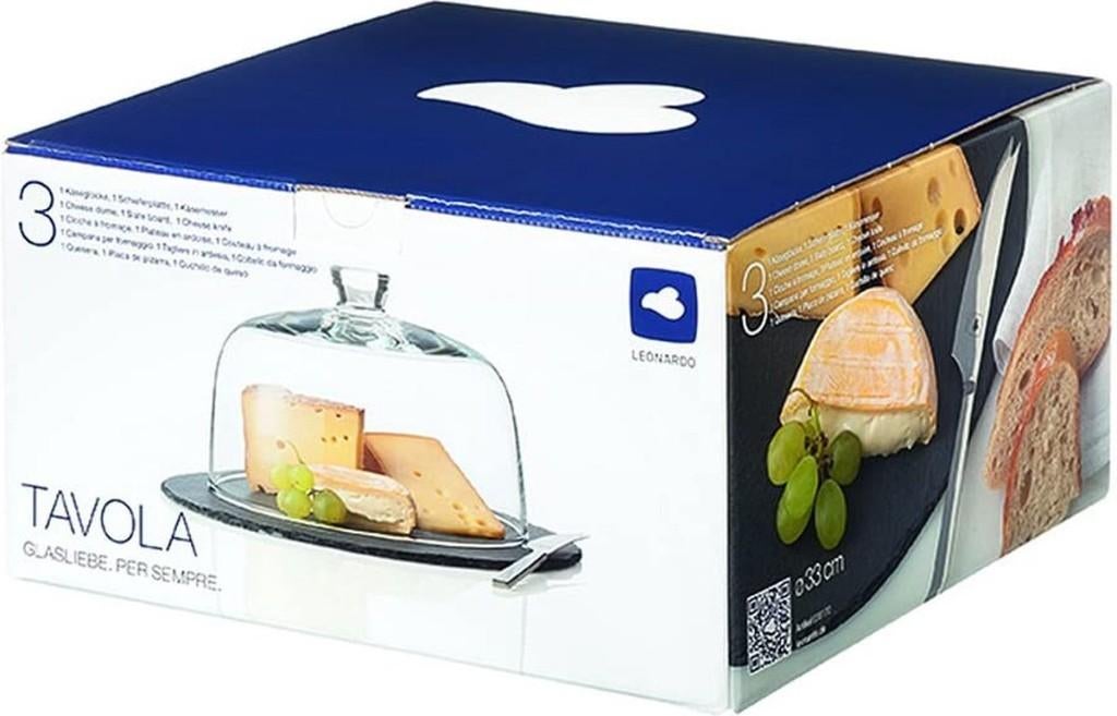 Leonardo Kaas Stolp met Kaasmes - 3 delige set. NIEUW, Leonardo, Keramiek, Nieuw, Ophalen of Verzenden