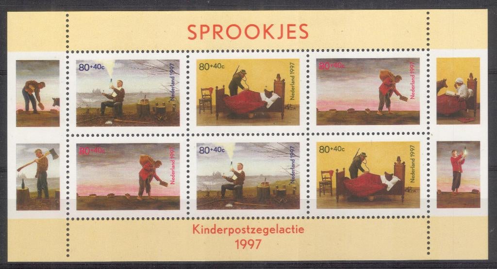 Blok (74) - kind 1997 - sprookjes - postfris, Verzenden, Na 1940, Postfris
