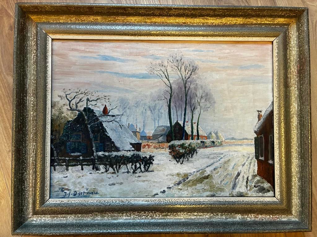 Johan van Bijsterveld, Olieverf Schilderij uit 1941, Antiek en Kunst, Kunst | Schilderijen | Klassiek, Ophalen of Verzenden