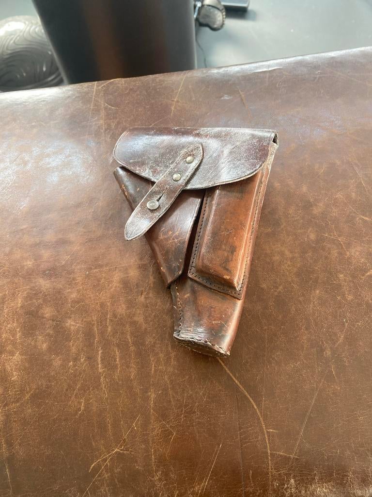 Vintage lederen holster, Antiek en Kunst, Ophalen of Verzenden