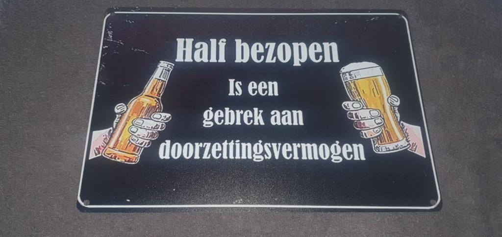 Wandbord Mancave Bar Kroeg Garage 30x20 cm, Ophalen of Verzenden, Nieuw