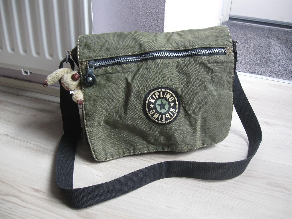 KIPLING groene schoudertas goede staat, Ophalen of Verzenden, Gebruikt, Groen, Kipling