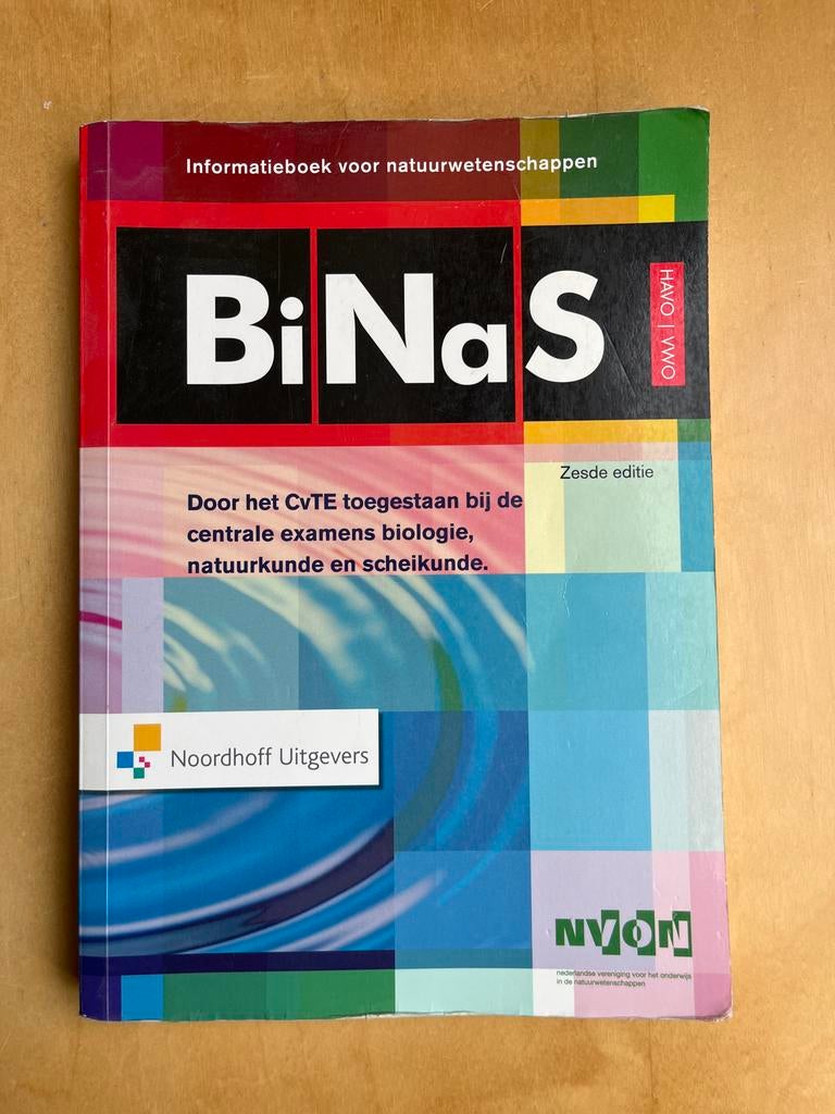 BiNaS Informatieboek HAVO/VWO - Zesde Editie, Ophalen, Zo goed als nieuw, HAVO, Biologie