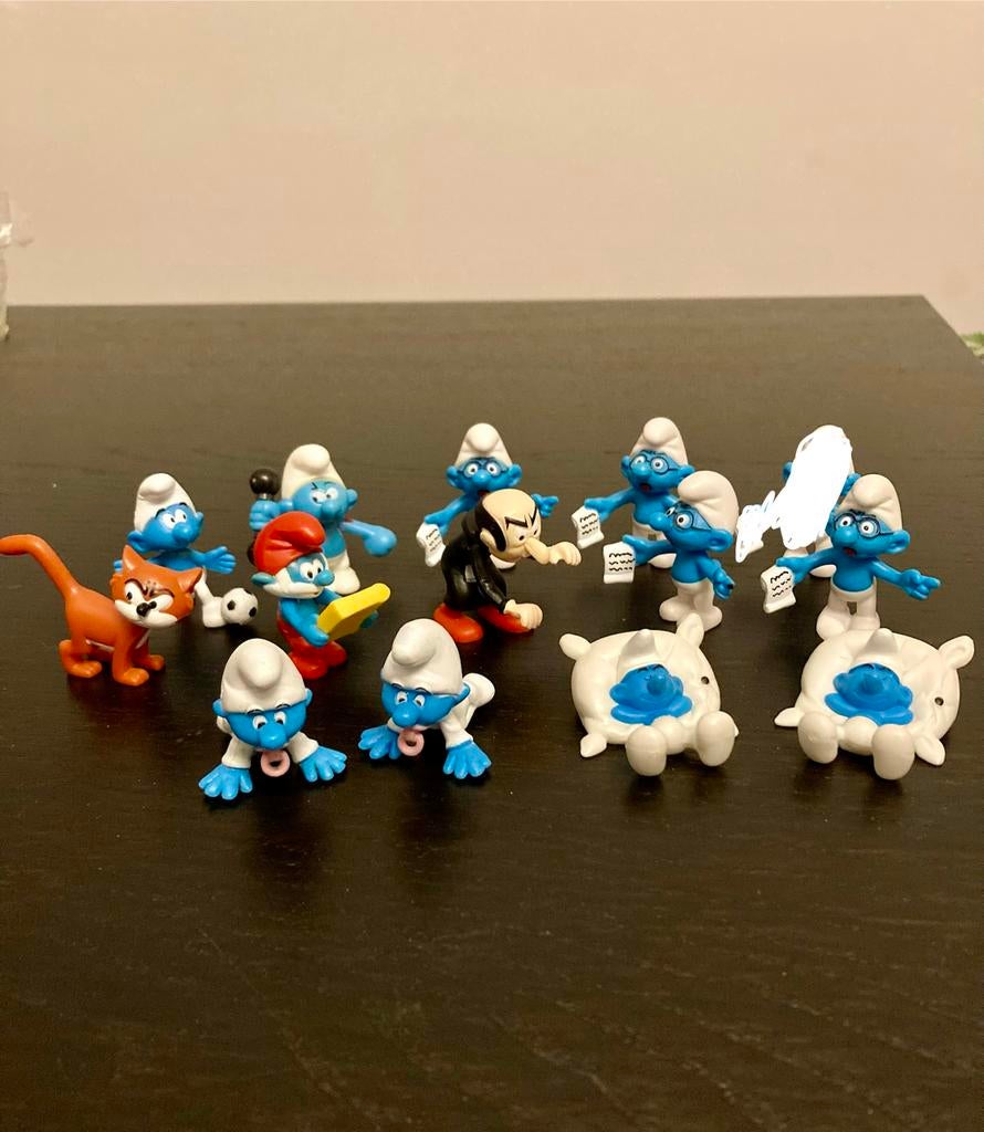 Setje miniatuur Smurfen (Peyo) figuren AH spaaractie 2008, Verzamelen, Smurfen, Ophalen of Verzenden, Gebruikt, Verschillende Smurfen
