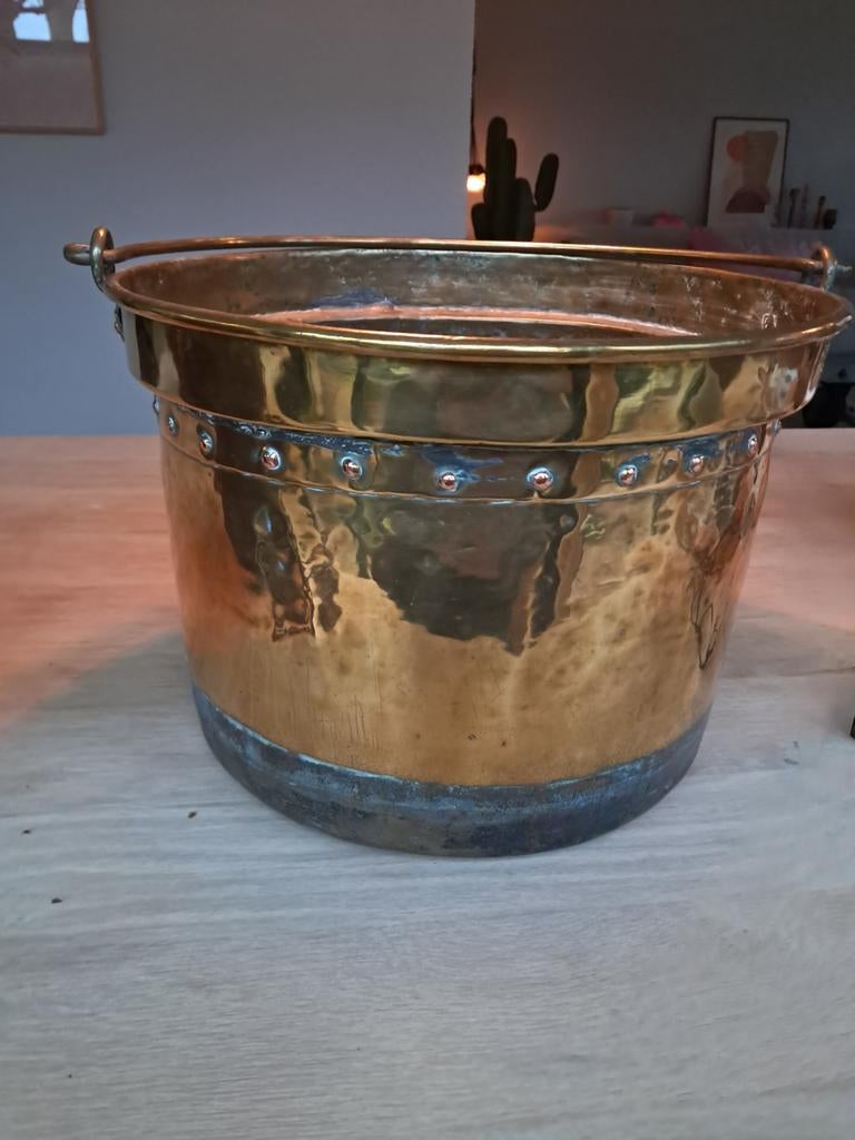 Grote antieke koperen nagelemmer., Antiek en Kunst, Ophalen of Verzenden