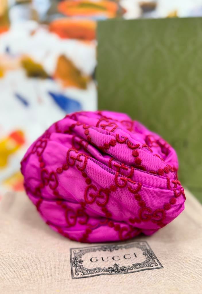 Gucci GG roze tule hoofdband hoedje haarband 2-6 jaar, Gucci EU, Zo goed als nieuw, Gucci, Customercare@gucci.com