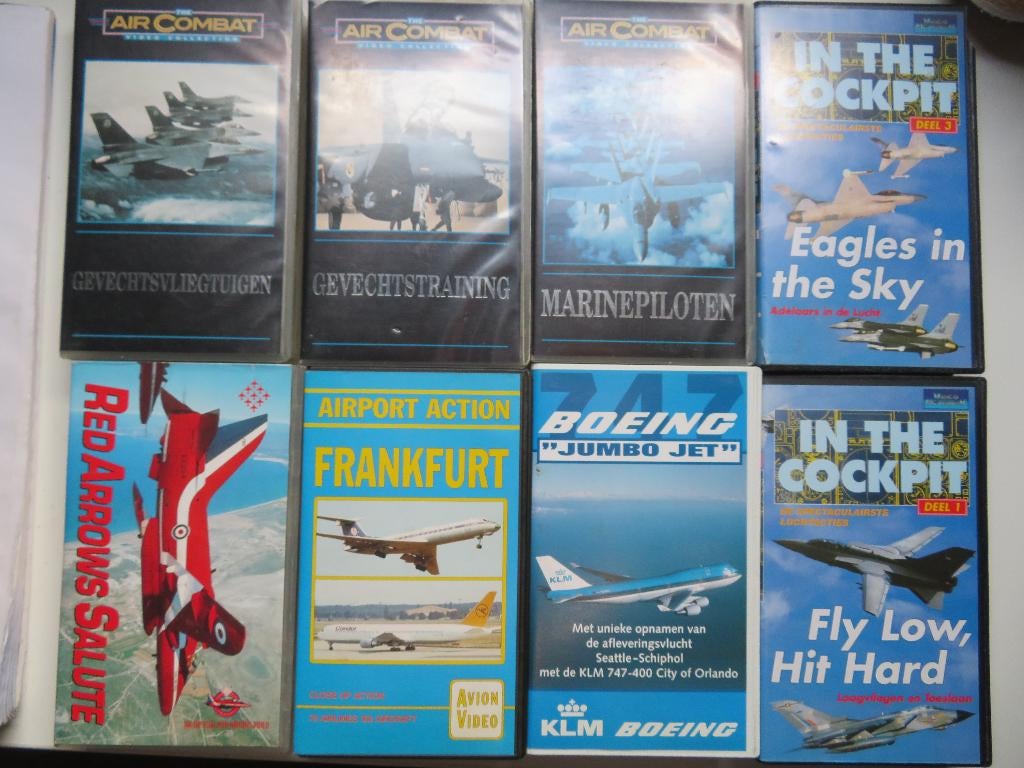 Vliegtuig video banden., Ophalen of Verzenden, Gebruikt, Overige typen