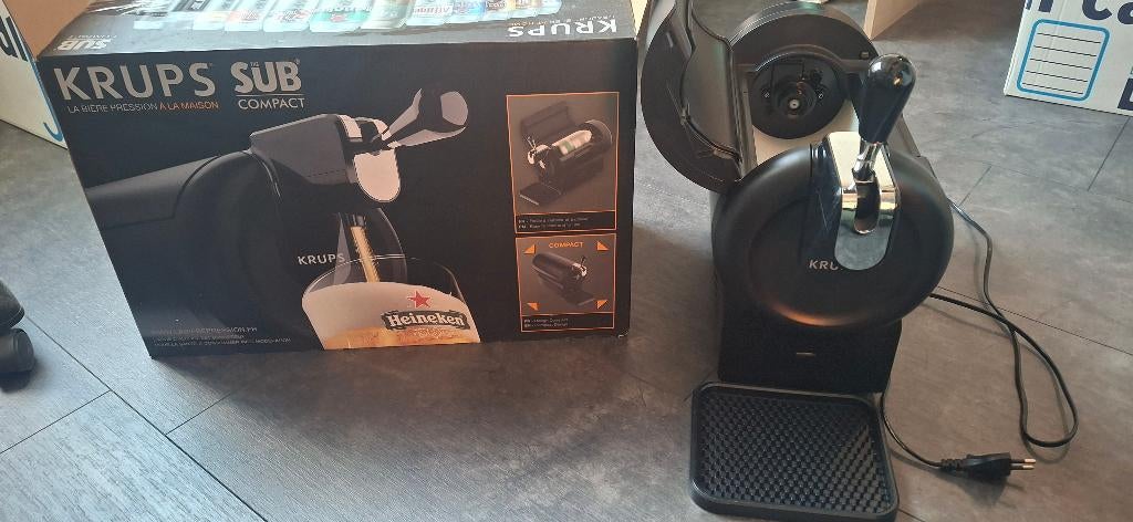 Sub krups biertap zwart, Witgoed en Apparatuur, Thuistaps, Ophalen of Verzenden, Zo goed als nieuw, Krups