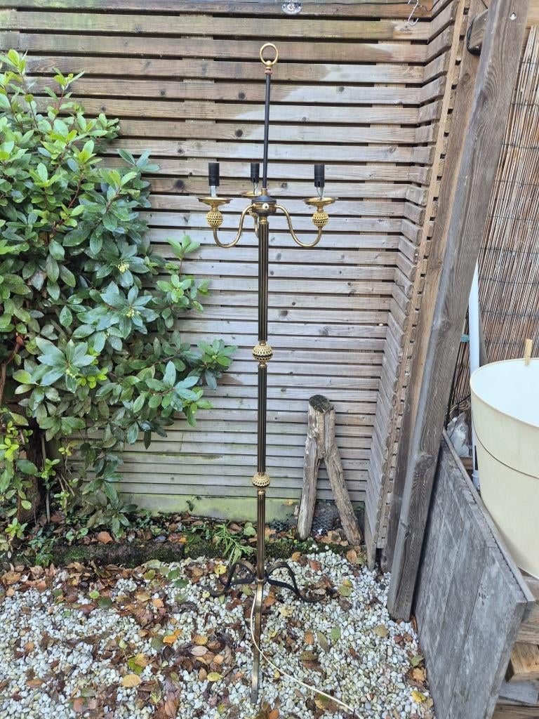 Vloerlamp - Stalamp - Hollywood Regency stijl - Vintage -***, Ophalen, Gebruikt, Stof, Hollywood Regency   -    VINTAGE