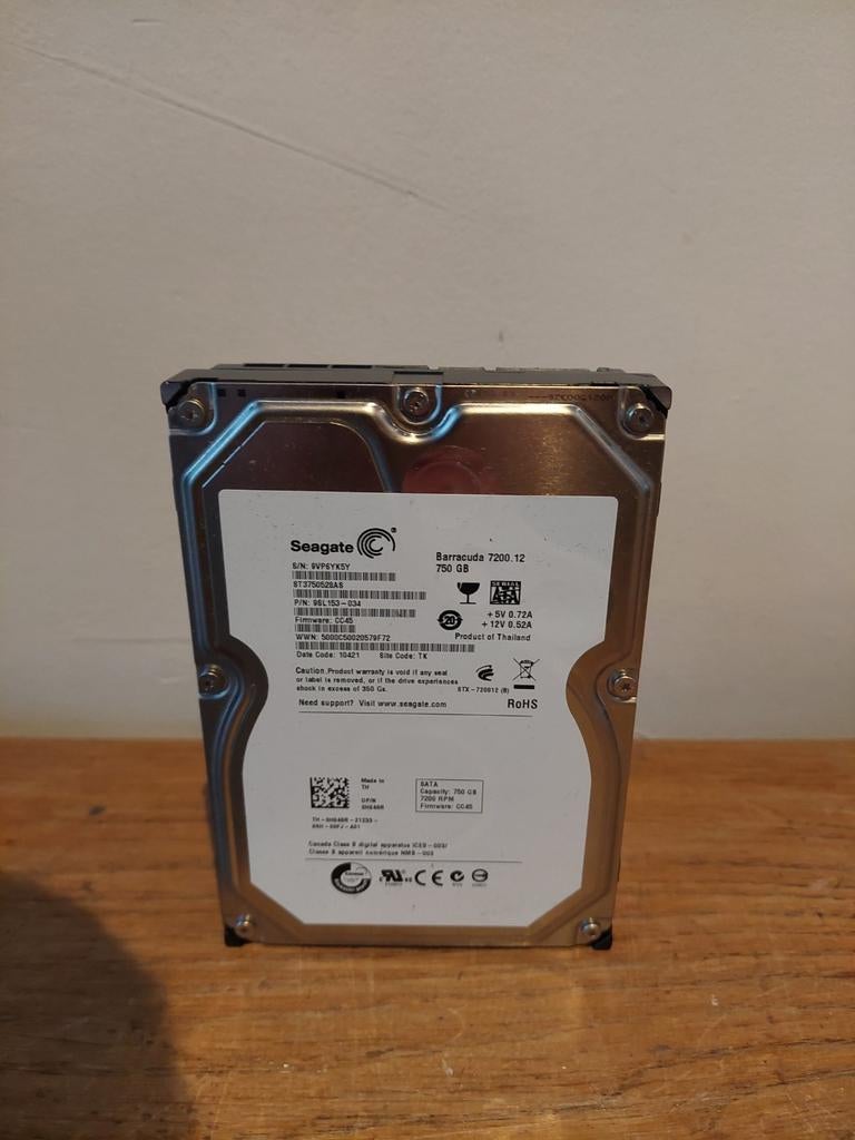 Seagate 750GB HDD - ST3750528AS - Goed Werkend, Ophalen of Verzenden