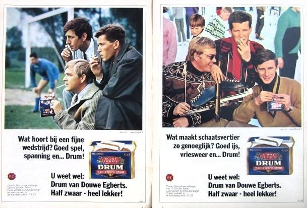 25 oude advertenties Douwe Egberts shag 67-01 Drum Kentuck, Ophalen of Verzenden, Gebruikt