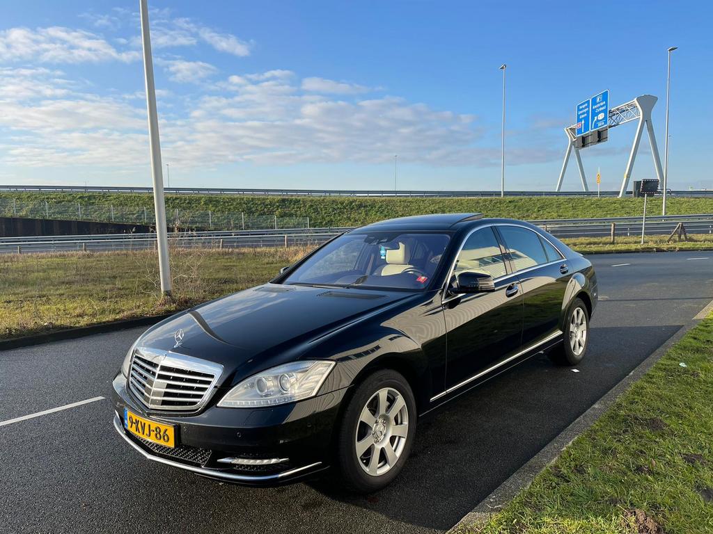 Mercedes-Benz S-Klasse 2.1 S250 CDI BE Aut7 Lang 2012 Zwart, Auto's, Mercedes-Benz, Automaat, 221 €/maand, Achterwielaandrijving
