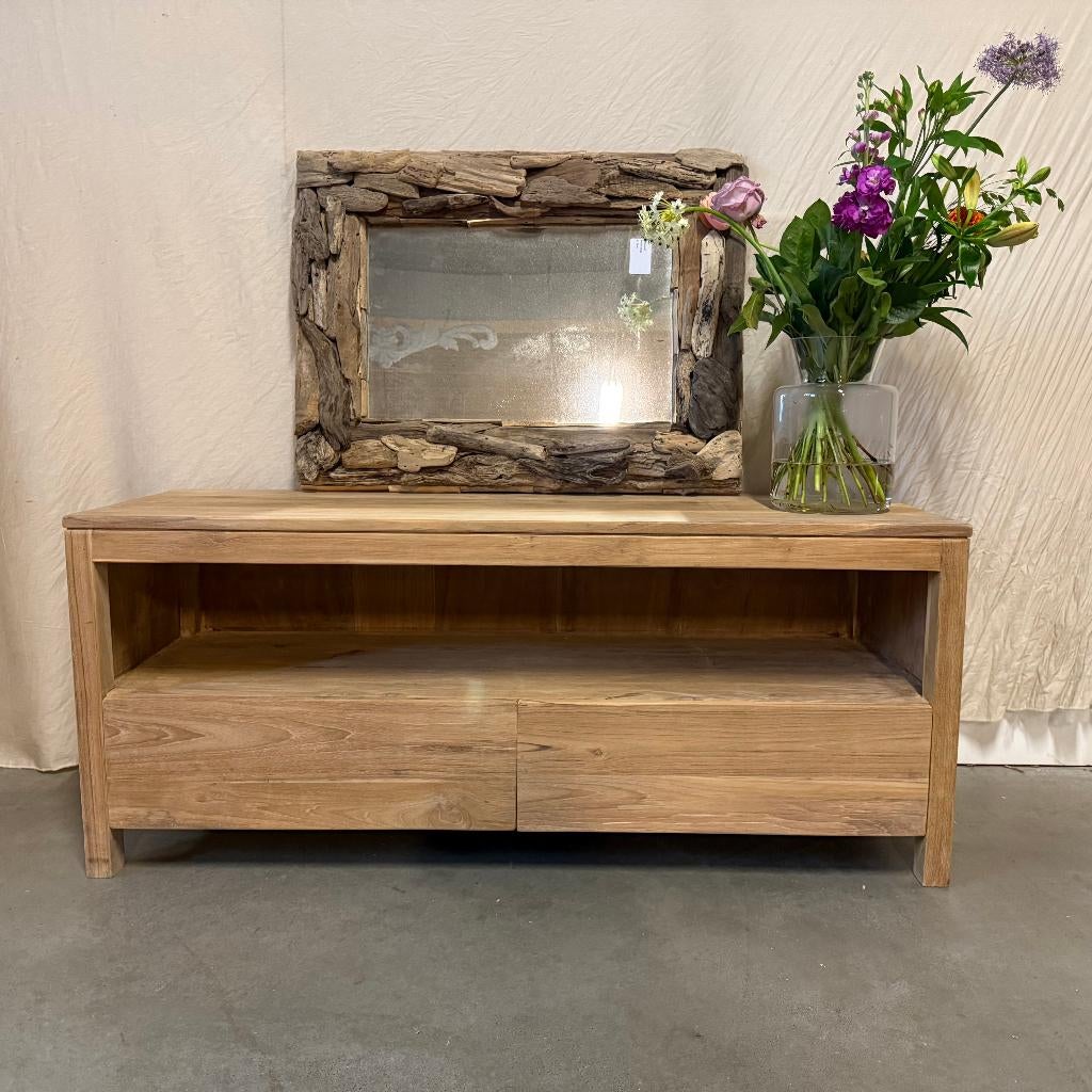 TV meubel - massief teak hout - vanaf € 245,- Bij TTM Wonen, TTM Wonen, Meubels – (Perzische) Tapijten en Woonaccessoires, 150 tot 200 cm