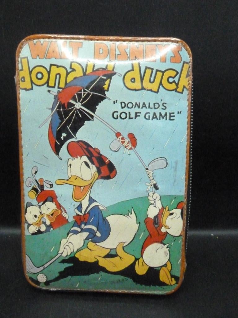 Vintage school etui Walt Disney Donald Duck, Ophalen of Verzenden, Donald Duck, Gebruikt, Beeldje of Figuurtje