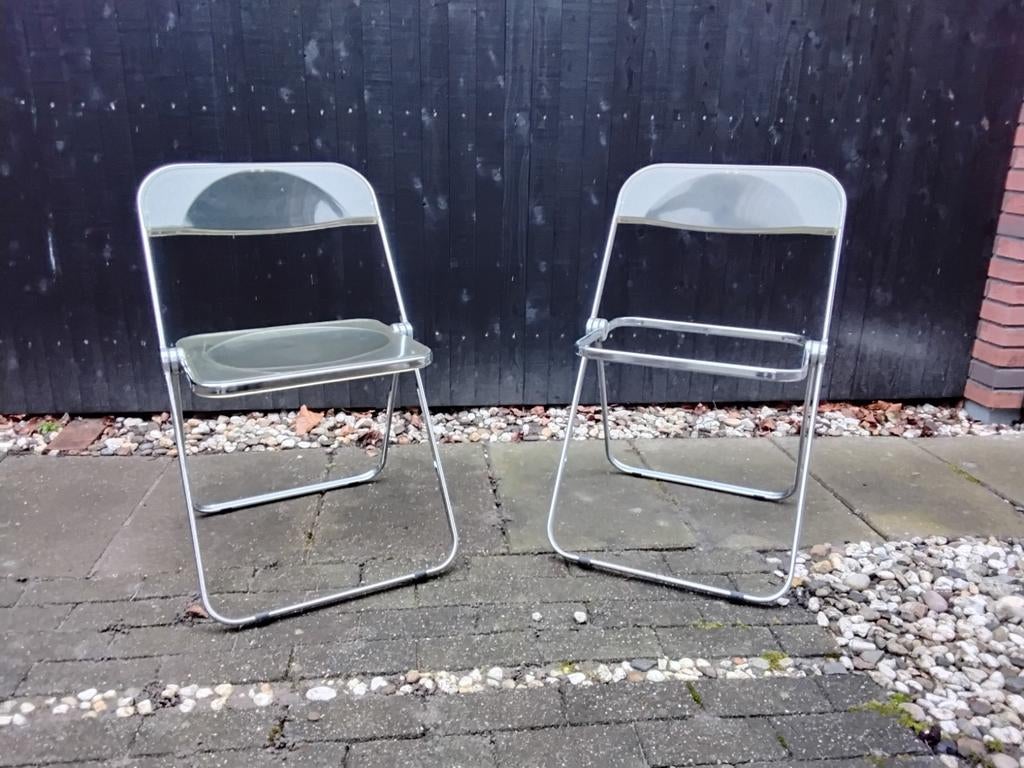 Design klapstoelen opknappers, Huis en Inrichting, Stoelen, Ophalen, Gebruikt, Kunststof, Twee