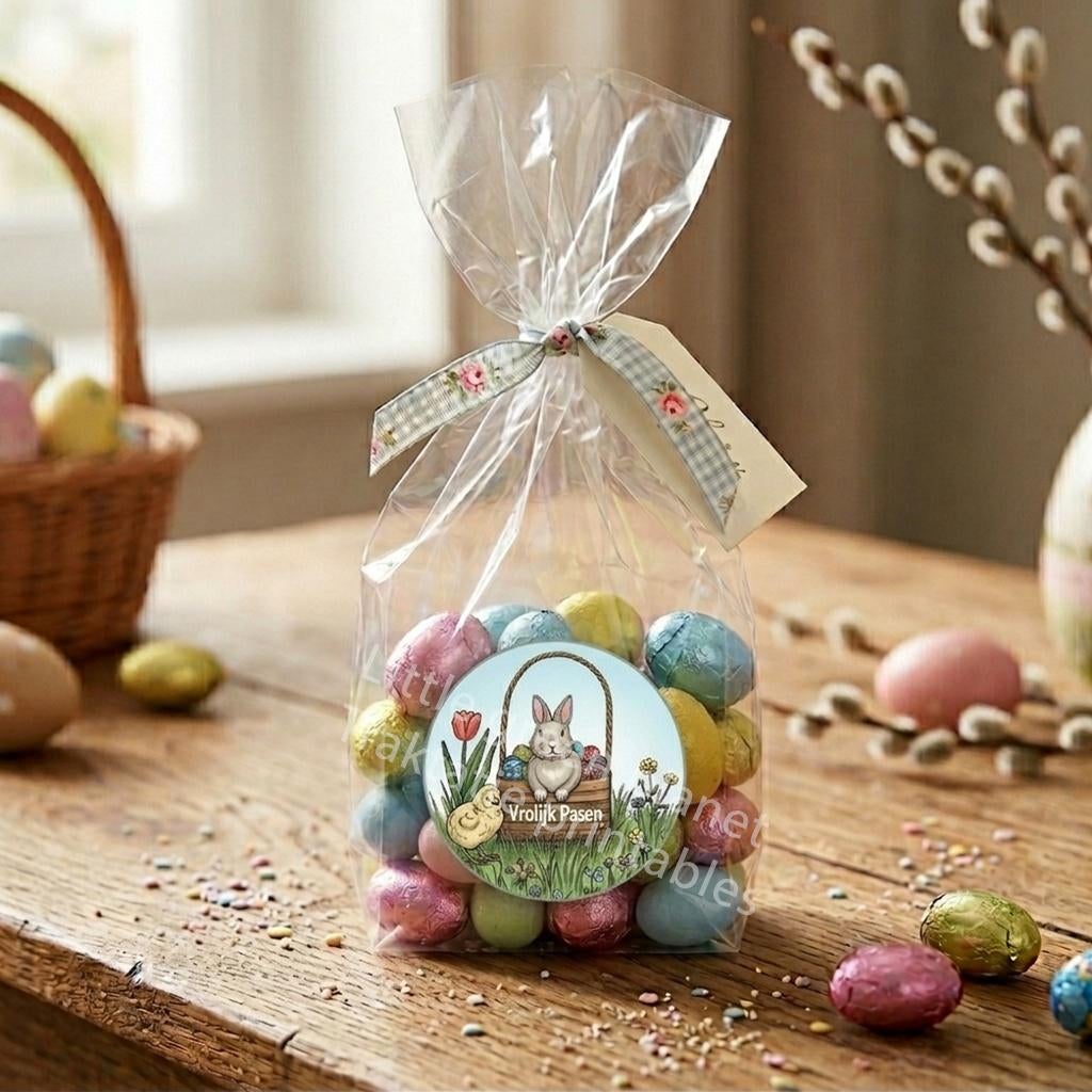 Vrolijk Pasen stickers printable - Paas printable, Kinderen en Baby's, Overige Kinderen en Baby's, Nieuw, Verzenden