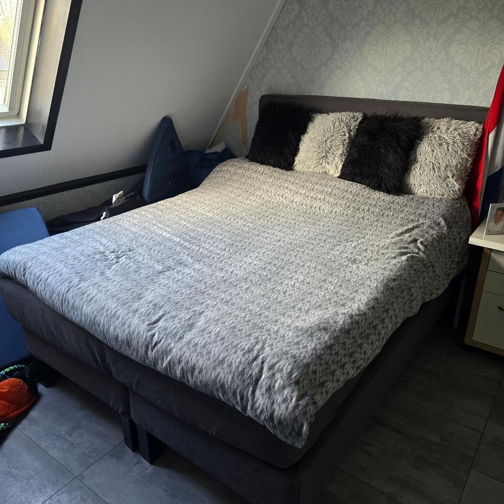 Ikea double bed, Ophalen, Eenpersoons, Wit, 140 cm