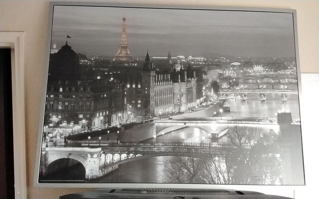 Ikea schilderij van Parijs, Ophalen of Verzenden, Zo goed als nieuw, Schilderij, 100 tot 125 cm