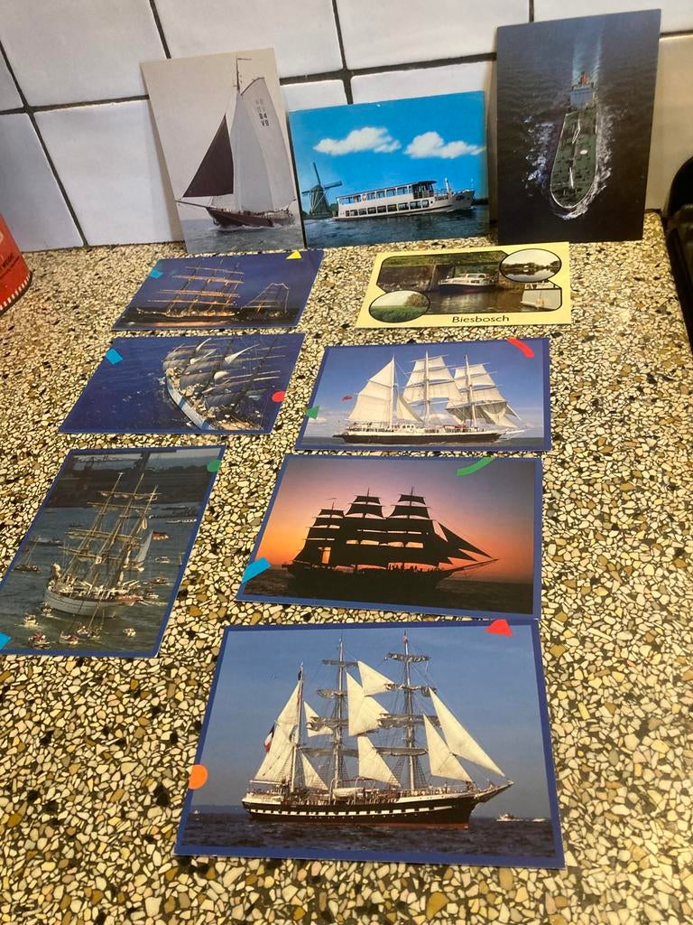 Set kaarten schepen, Ophalen of Verzenden, Zo goed als nieuw, Kaart, Foto of Prent