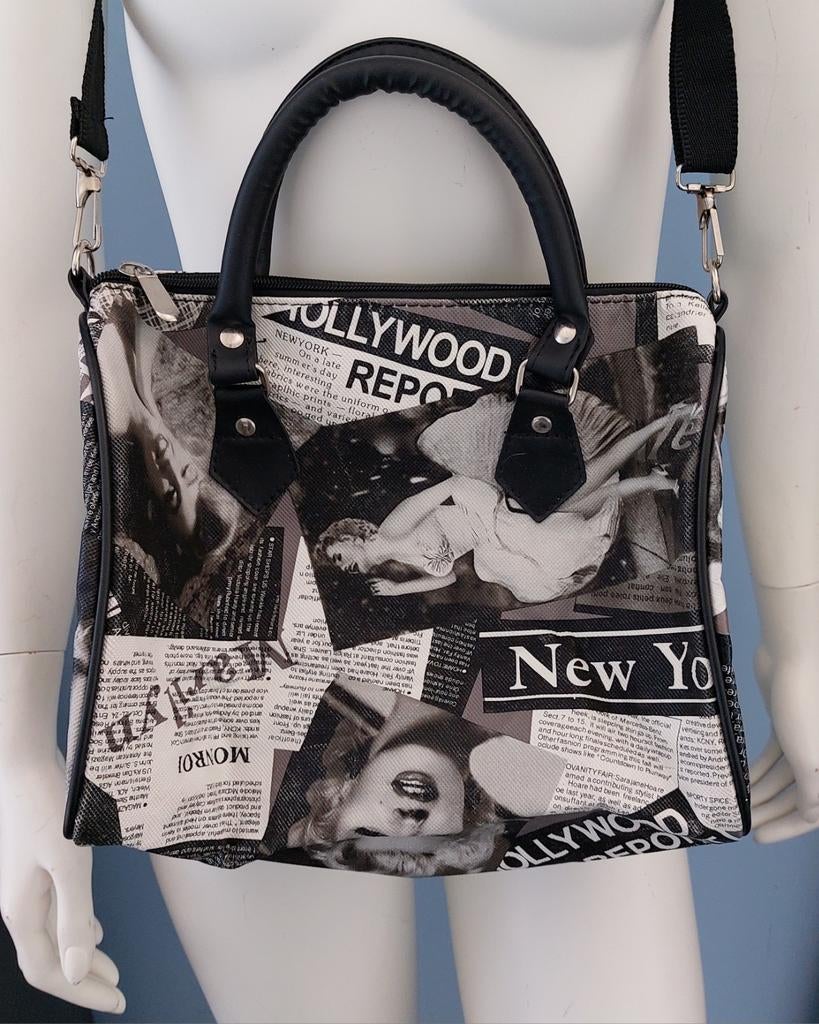 Marilyn Monroe tas (zwart/wit), Ophalen of Verzenden, Wit