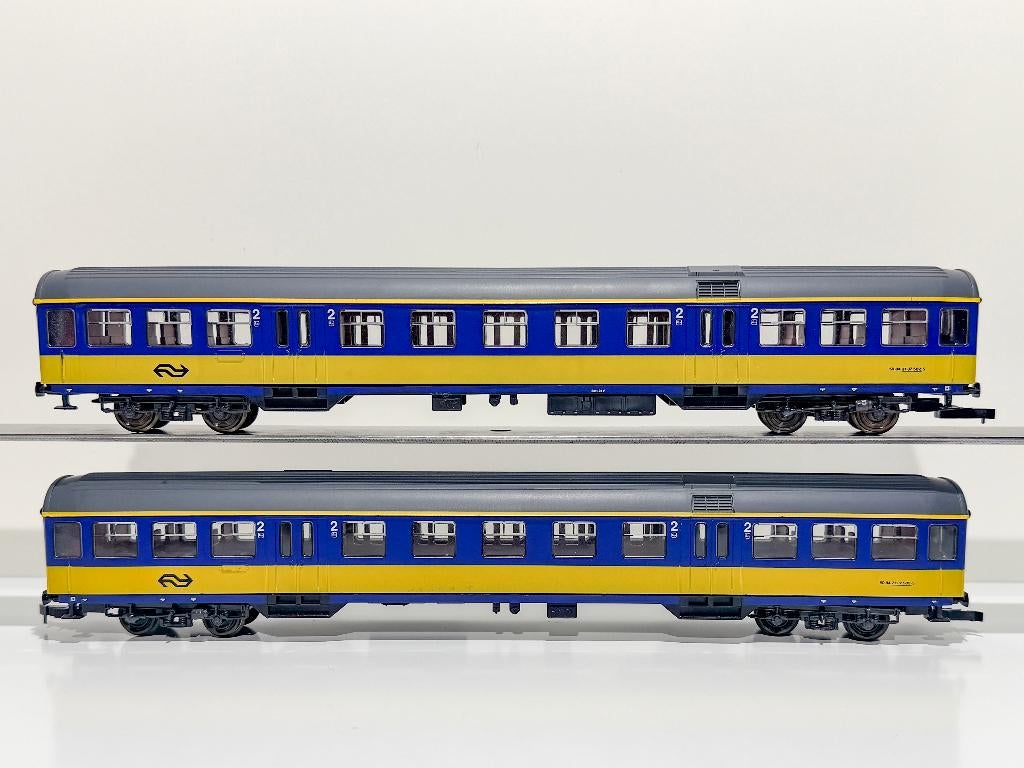 ROCO: 44287 set van 2x Plan W 2e klas NS voor H0-spoor, Ophalen, Gebruikt, Gelijkstroom, Analoog