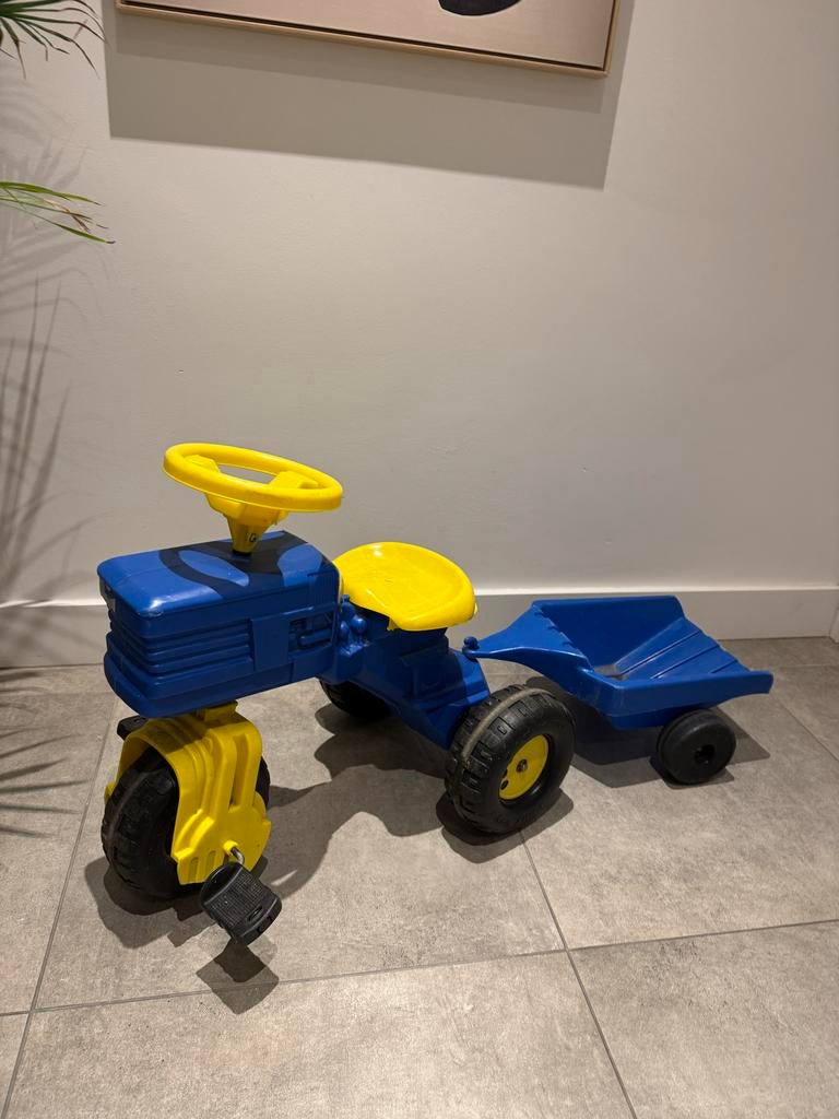 Speelgoed tractor met kar, Ophalen of Verzenden, Zo goed als nieuw