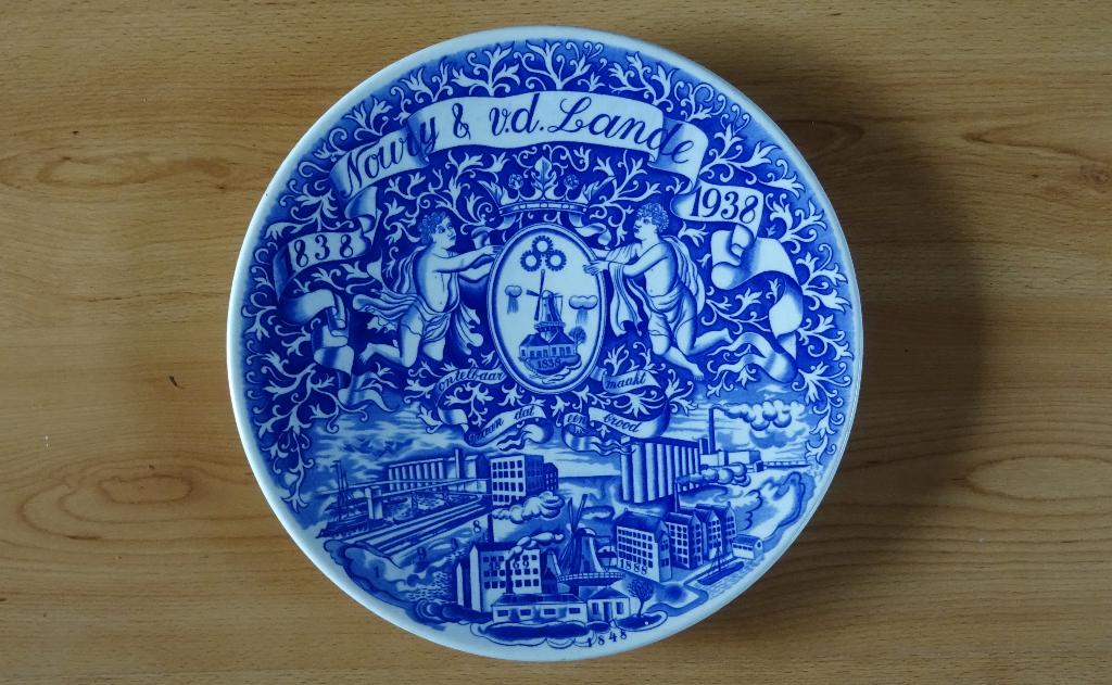 Gedenkbord Noury & v.d. Lande 1838 - 1938, Ophalen of Verzenden, Zo goed als nieuw, Overige typen