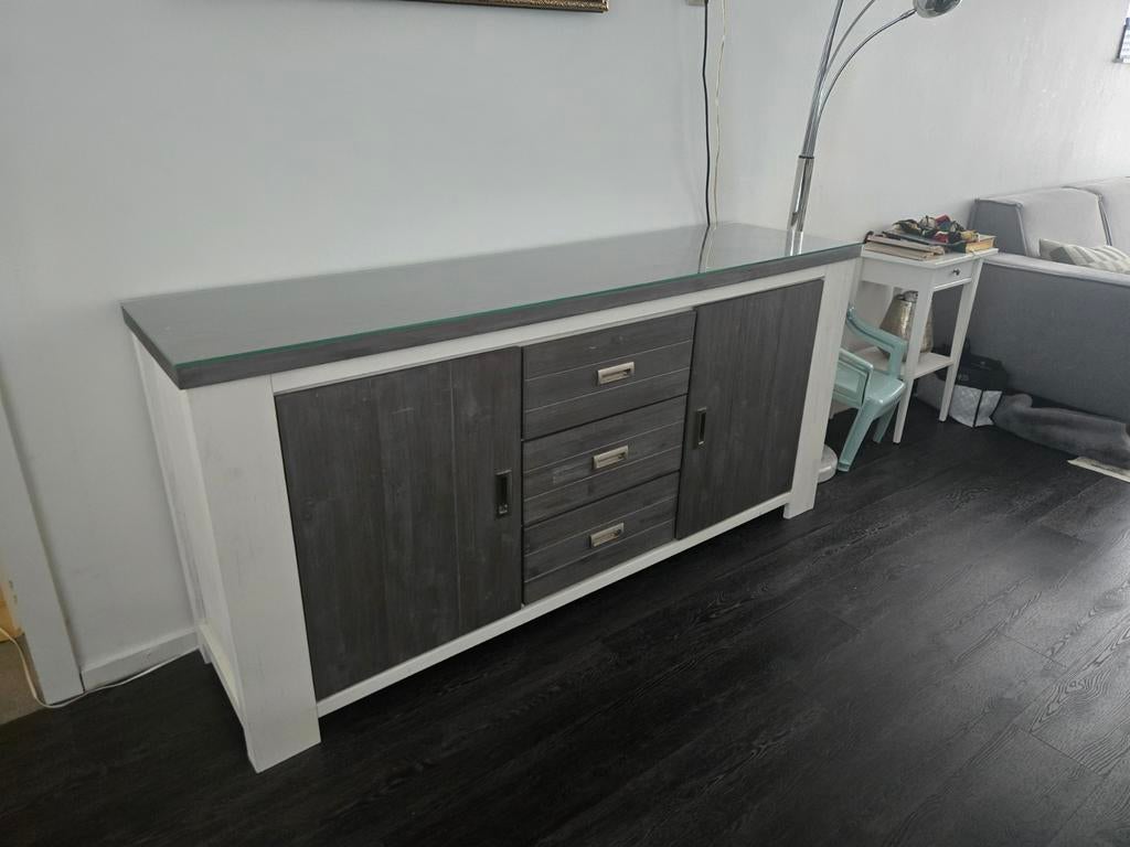 Dressoir, Ophalen, Zo goed als nieuw, 25 tot 50 cm, Glas