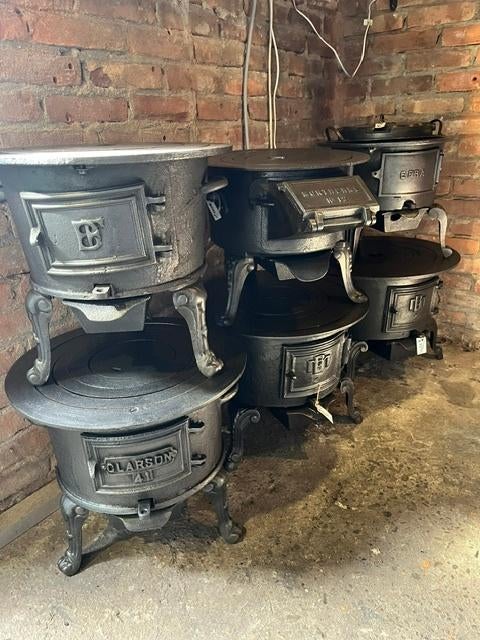 vuurduvel vuurduveltje duveltje duvel potkacheltje kacheltje, Huis en Inrichting, Ophalen, Potkachel, Gebruikt, Vrijstaand