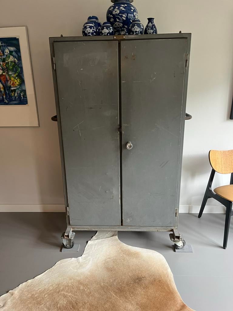 Industriële Stalen Kast - Eyecatcher, Ophalen of Verzenden, Gebruikt